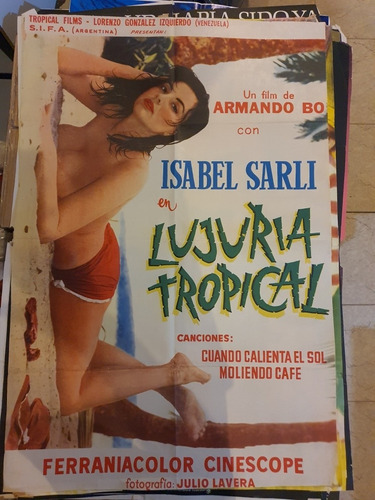 Afiche De Cine Lujuria Tropical Isabel Sarli - Oferta 240