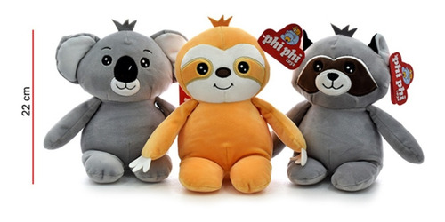 Imagen 3 de 5 de Oso Perezoso Peluche Osito Suave 22cm Phi Phi Toys La Plata