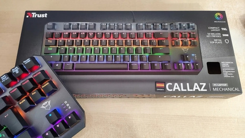 Imagen 3 de 7 de Teclado Mecanico Gamer Tkl Trust Gxt 834 Callaz Español Bk