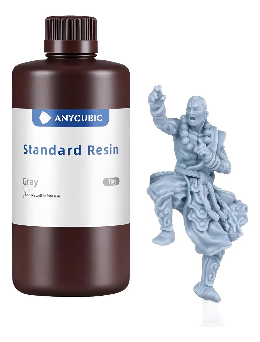 Resina 3D Anycubic Cinza 1kg Standard Resin (Basic)