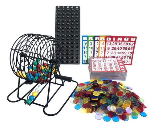 Juego De Bingo 100 Cartones Con Jaula De Metal 