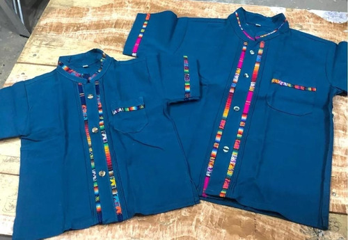 Dúo Guayabera Artesanal Papá E Hijo