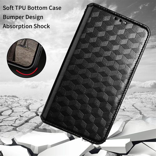 Funda Texturizada 3d Para Realme C67 -tpu, Soporte, Cierre Magnético, A Prueba De Golpes, Caja Fuerte Para Tarjetas De Crédito