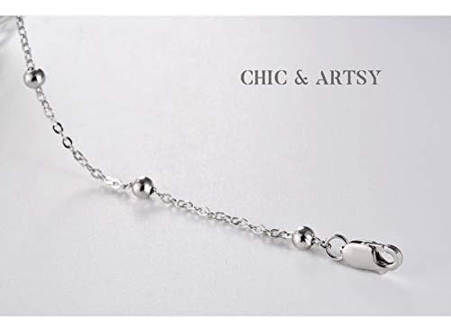 Pulseras De Tobillo Chic & Artsy, Tobilleras De Cadena Con C