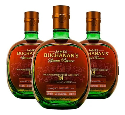 Pack De 3 Whisky 18 Buchanans 750ml