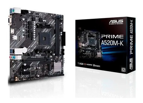 Motherboard Asus Prime A520m-k Amd Ryzen 3ra Gen Gamer M.2