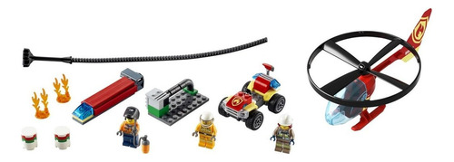 Bloques para armar Lego City Fire helicopter response 93 piezas  en  caja