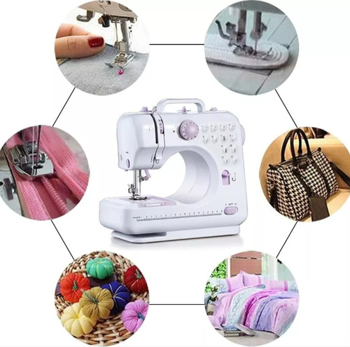 Mini Máquina De Coser Portátil Genérica Portable Color Blanc