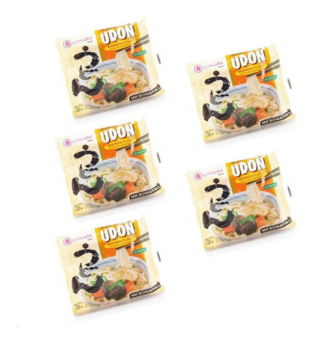 Imagen 1 de 2 de Chikara, Udon Sabor Champiñón, 5 Piezas, 198 G