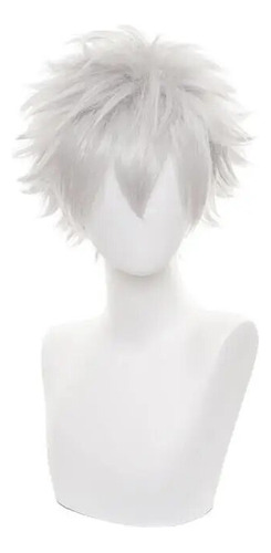 Peluca Gris Plateada Para Cosplay, Anime, De Gintama Gintoki