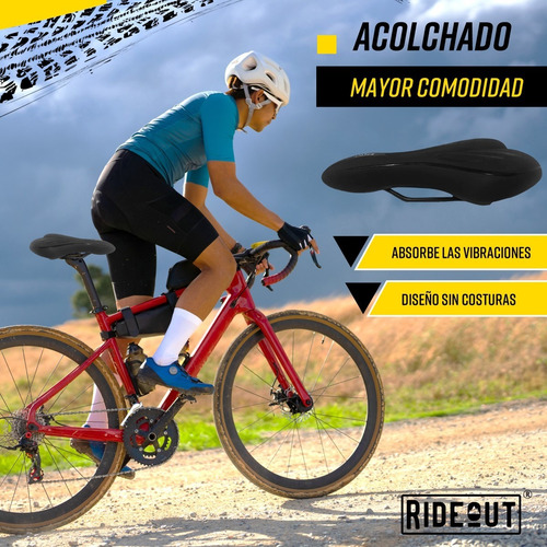 Imagen 2 de 10 de Silla Sillin Bicicleta Antiprostático Gel Flyrock Mtb Ruta