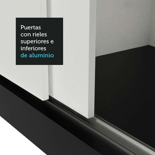 Ropero Closet Madesa 3 Puertas Nb 02 Color Negro/blanco