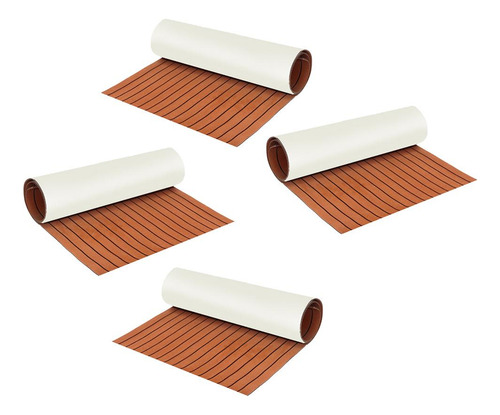 4 Piezas De Cubierta De Teca Eva De Marine De 23 X 94