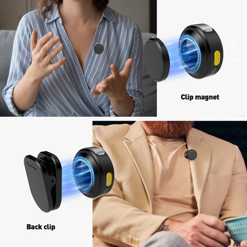 Microfone De Lapela Sem Fio Ribiu Para iPhone/android