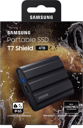  Samsung T7 Shield 4tb Negro Ssd Externo Portable 