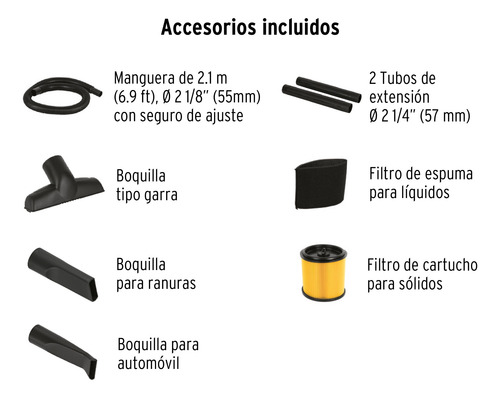 Aspiradora Uso Rudo De Tacho Liquidos Y Solidos 45l Filtros