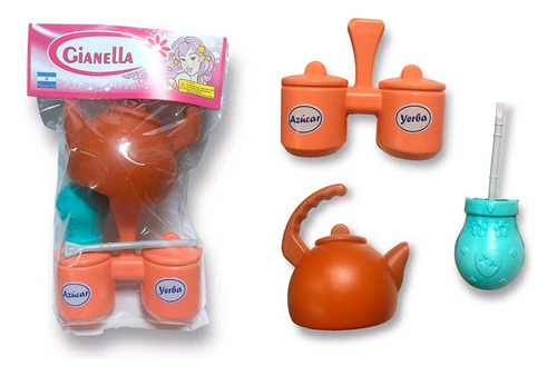 Juego Mate Infantil Set Mate Pava Bombilla Plástico