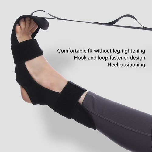 Paquete De Correa De Camilla Para Piernas Nylon Yoga Negro