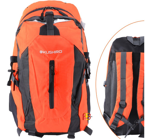 Mochila Mochilero 40 L Reforz Viaje Trekking Camping Naranja