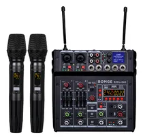 Comprar Mixer De Áudio Amplificador Mixer De Som Com 2 Microfones