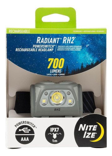 Radiant Rh2 Powerswitch - Faro Recargable - Negro/gris