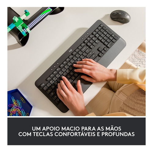Teclado Sem Fio Logitech Signature K650 Bluetooth Us Branco
