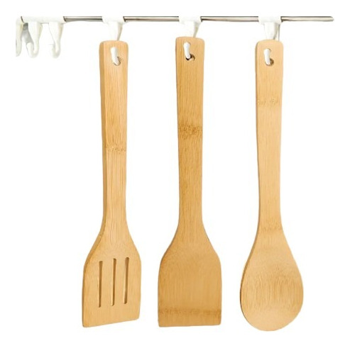 Cucharas De Madera Utensilio Cocina Artículos P Comida Kit 5