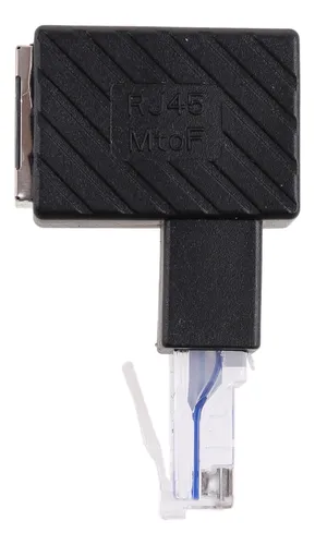 Codo Rj45 Cable De Red Macho A Hembra Adaptador De 90 Grados