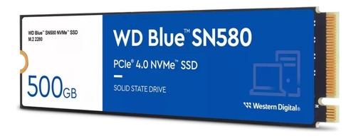Disco Ssd Western Digital Blue Sn580 500gb Nvme M.2 Pcie