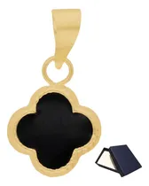 Comprar Dije Medalla Mujer Trebol Oro 10k Oro Puro 10k Mujer Dama Regalo Joyería Fina Oro Puro 10k Trebol Negro 10 Kilates Joyería Moon Rock Oro 10k