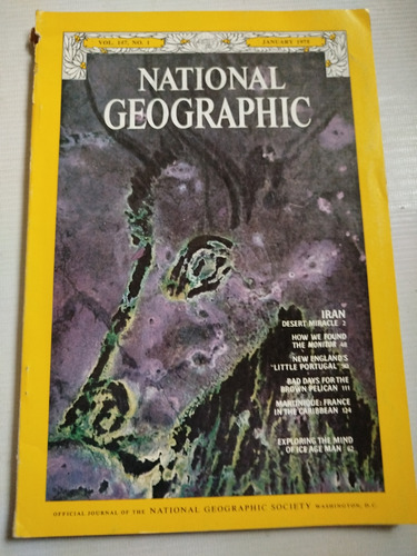 Revista National Geographic Antigua Enero 1975 En Inglés 