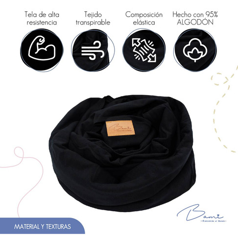 Bami Fular Rebozo Suave Para Bebé Ergonómico Canguro Cómodo