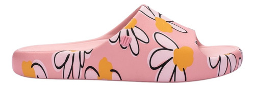 Sandalia Melissa Free Print Slide Rosa/blanco/amarillo