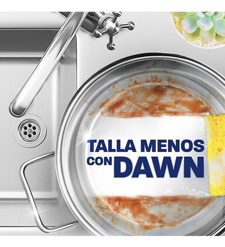 Jabón Líquido Dawn + 4 Fibra Esponja Cero Rayas Scotch Brite
