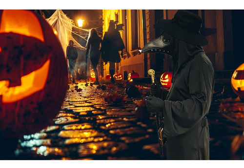 Disfraces De Halloween Con Máscara Y Capa De Plague Doctor