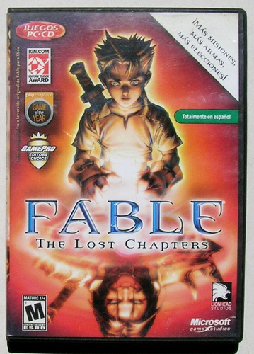 Fable The Lost Chapters, Videojuego Para Pc, 4 Cd Roms, 2005