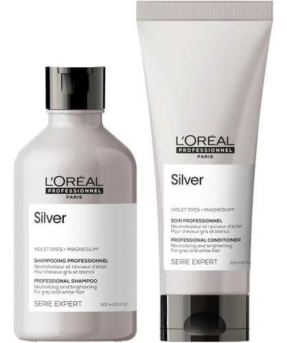 Shampoo + Condition Cabello Con Canas O Gris Loreal Silver 