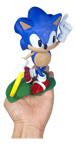 Boneco Action Figure 3d Sonic Clássico