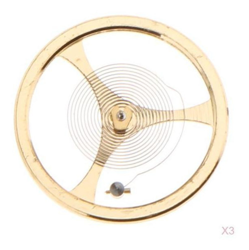 3x Balanço Completo Retro Gold Metal Relógio 46941