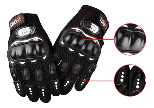 Guantes Para Motociclista Dedo Completo Con Proteccion