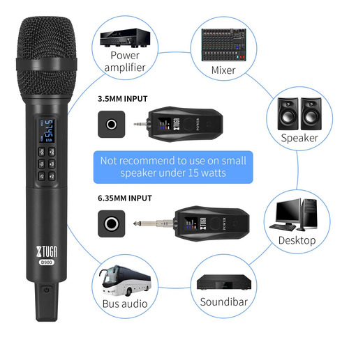 Sistema De Micrófono Inalámbrico Dual De Micrófono D900 Xtug