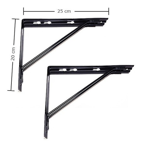 Set De Soportes Con Refuerzo Repisa O Estante 20 X 25 Cm.