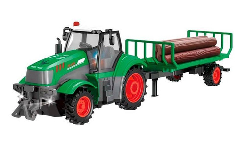 Tractor A Control Remoto Incluye Zorra Y Troncos Diginet