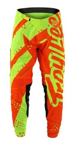 Imagen 18 de 21 de Pantalon Cross Troy Lee Se Air Shadow Amarillo Flour/naranja