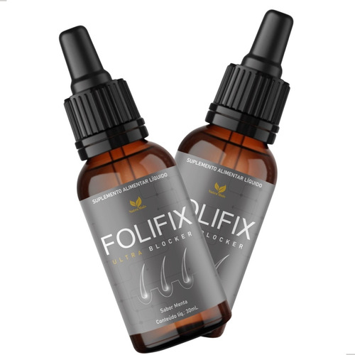 1 X Folifix Gotas Natural 30ml Cuidado Capilar Envio Já Original