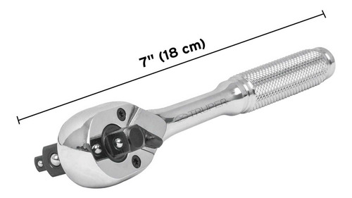 Matraca Triple Cuadro 1/4 3/8 1/2 Llave Reversible 13649
