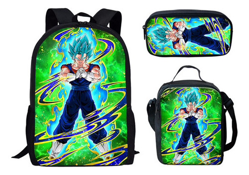 Mochila Japonesa Dragon Ball 3d De Gran Capacidad, Snack .