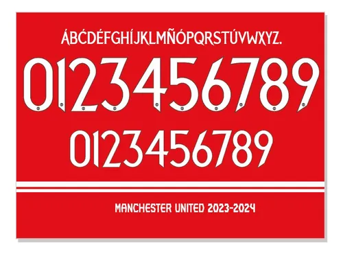 Tipografía Manchester United 23-2024 Y Editable