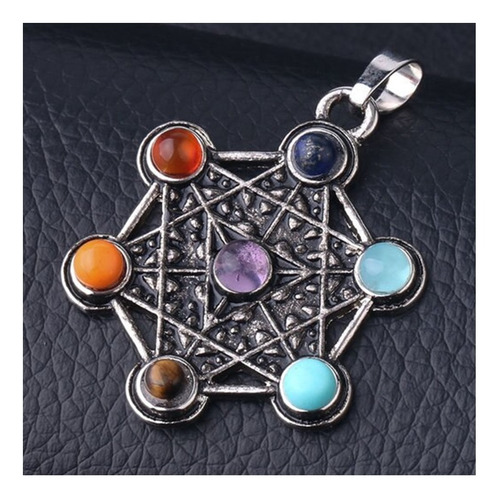 Collar Protector 7 Chakras Estrella Merkaba / Suerte