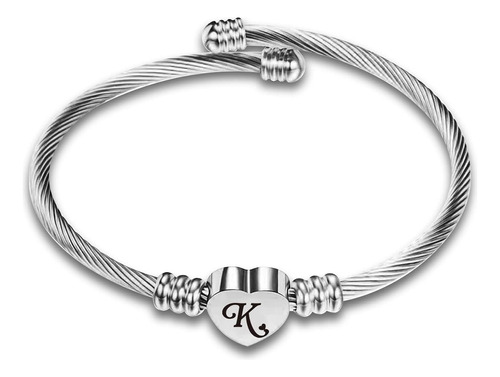 Sbi Jewelry K Nombre Brazalete Pulsera Inicial Mujer Letra B